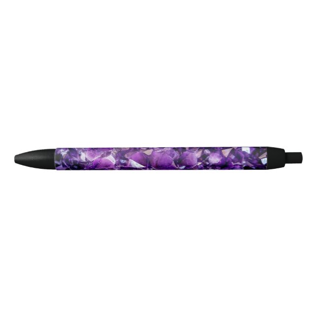Purple Amethyst Crystal Geode Gemstone Pen (Front)