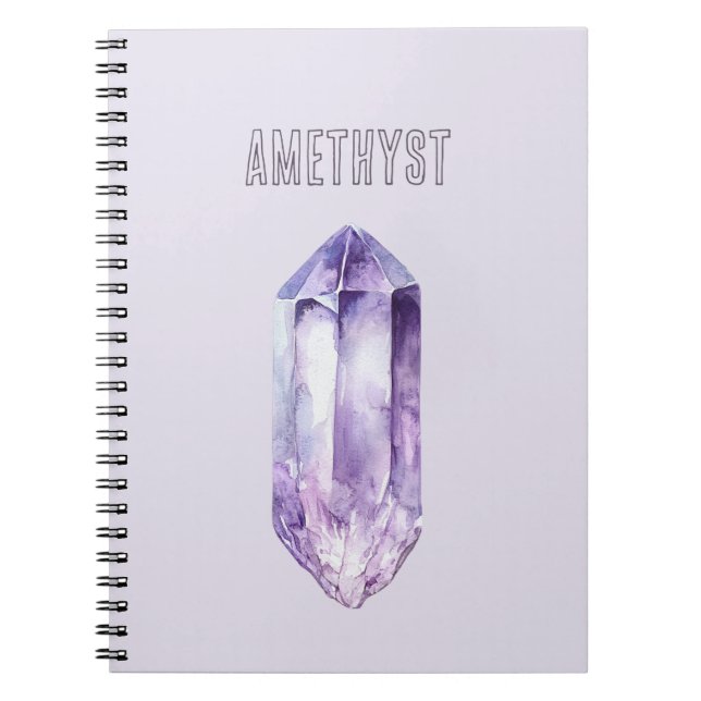 Purple Amethyst Crystal Notebook (Front)