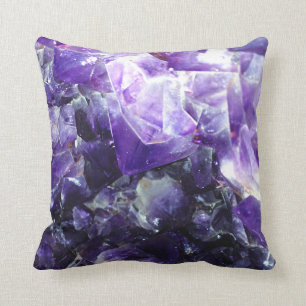 Purple amethyst cushion