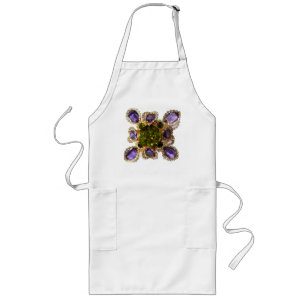 Purple Amethyst Diamonds Emeralds jewellery  Long Apron