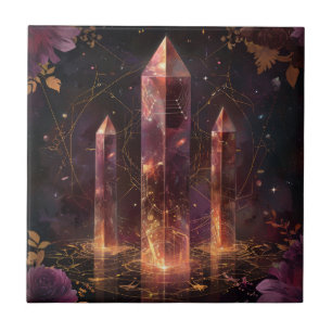 Purple Amethyst Galaxy Fantasy Pattern Ceramic Tile