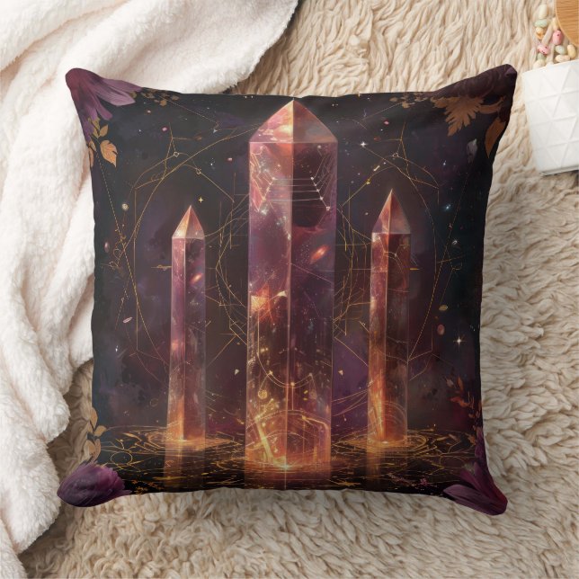 Purple Amethyst Galaxy Fantasy Pattern Cushion (Blanket)