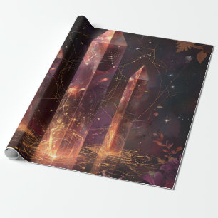 Purple Amethyst Galaxy Fantasy Pattern Wrapping Paper