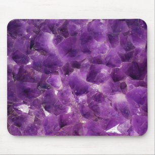 Purple Amethyst Gemstone Rock February Birthstone Mouse Pad