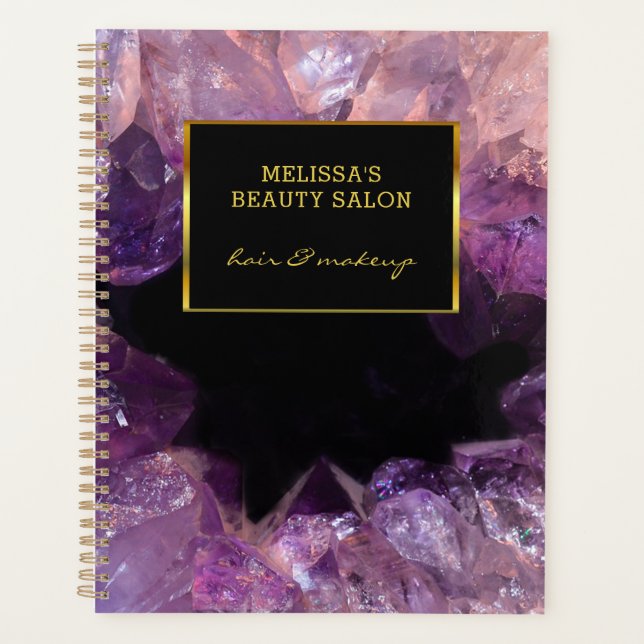 Purple amethyst professional appointment planner (Front)