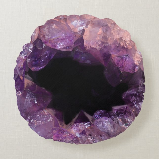 Purple Amethyst Round Cushion (Front)