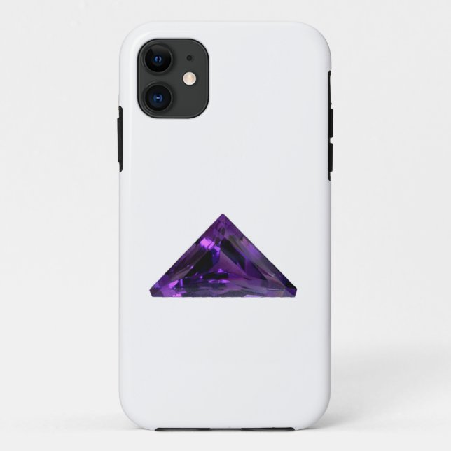 Purple Amethyst Triangle Gemstone Case-Mate iPhone Case (Back)