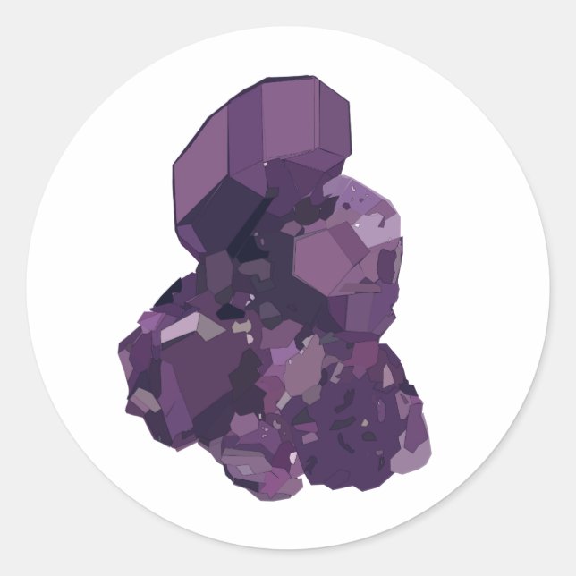 Purple Amethyst Vector Art Sticker (Front)