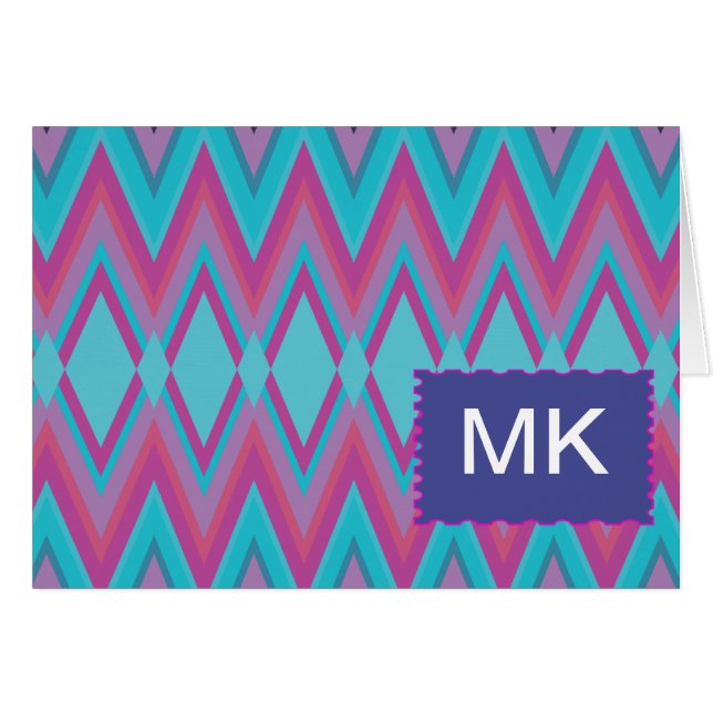 Purple and Aqua Tribal (Front Horizontal)