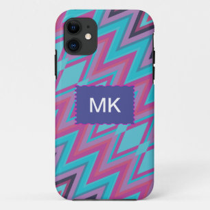 Purple and Aqua Tribal iPhone 11 Case