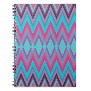 Purple and Aqua Tribal Notebook