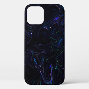 Purple and black abstract painting iPhone 12 case