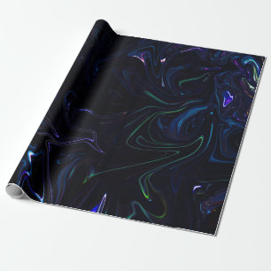 Purple and black abstract painting wrapping paper