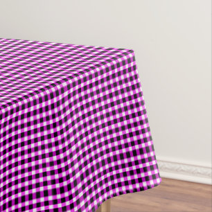 Purple And Black Checks, Tablecloth