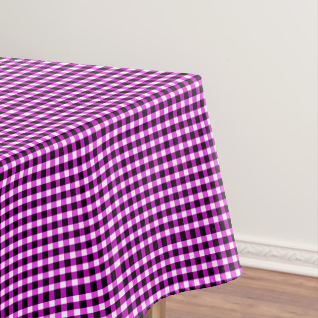 Purple And Black Checks, Tablecloth (In Situ)