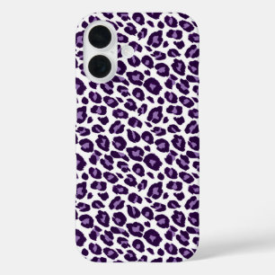Purple and Black Cheetah iPhone 16 Case