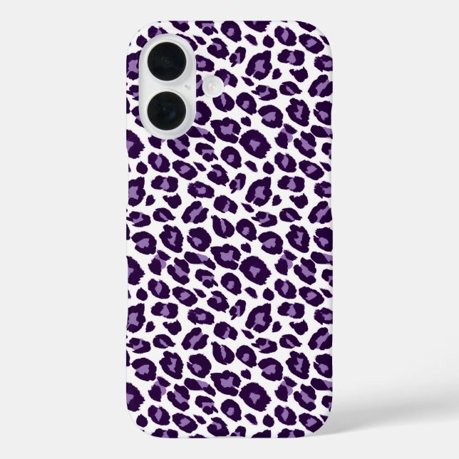 Purple and Black Cheetah Case-Mate iPhone Case (Back)