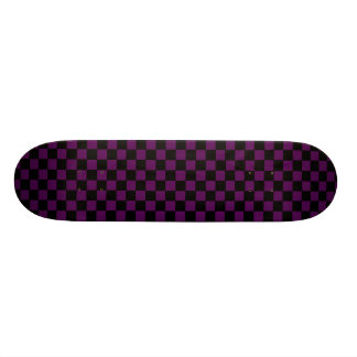Purple And Black Chequered Deck Skateboard