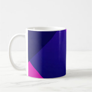 Purple and black chequered illustration coffee mug