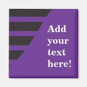 Purple and Black Customise Magnet