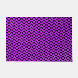 Purple and Black Design Doormat