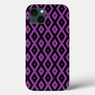 Purple and black diamond pattern Case-Mate iPhone  13 Case