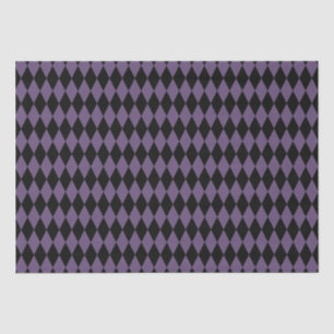 Purple and Black Diamond Pattern Halloween Tissue Paper
