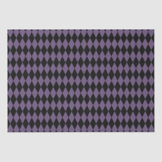Purple and Black Diamond Pattern Halloween Tissue Paper