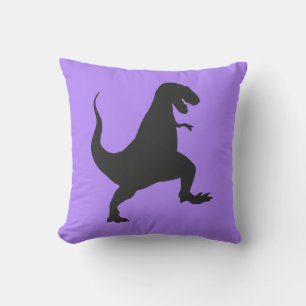 Purple and Black Dinosaur Cushion