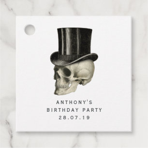 Purple and Black Fancy Victorian Gothic Skull Favour Tags