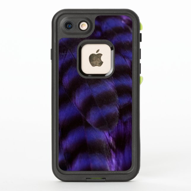 Purple and Black Feathers LifeProof iPhone Case (Back)