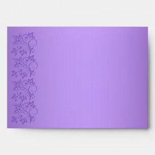 Purple and Black Floral Envelope for 5"x7" Sizes