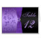 Purple and Black Floral Table Number Card