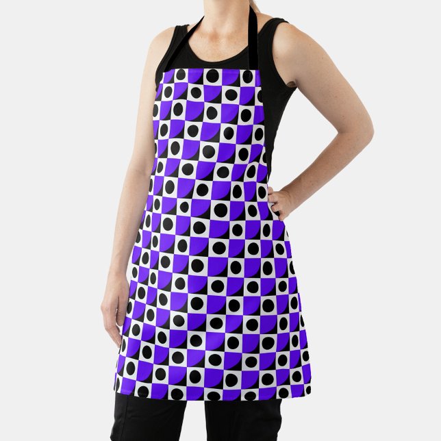 purple and black geometric pattern  apron (Creator Uploaded)