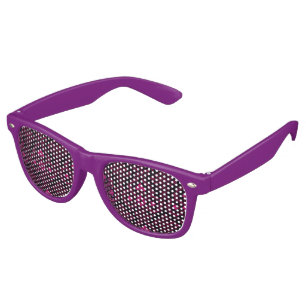 Purple and black gothic damask pattern retro sunglasses