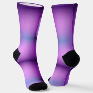 Purple and black gradient knee-high socks