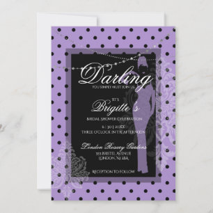 Purple and black Invitation