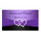 Purple and Black Joined Hearts Wedding Favour Tag