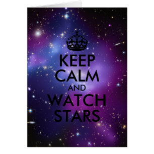 Purple and Black Keep Calm and Watch Stars
