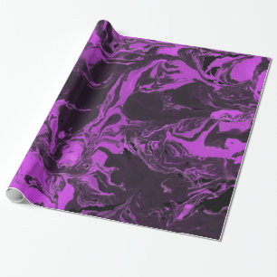 Purple and black Marble. Wrapping Paper
