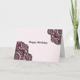 Purple and Black Medallion Designs Card