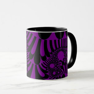 Purple and Black Mod Mug
