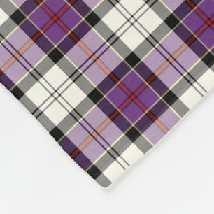 Purple and Black Plaid Culloden Dress Tartan Fleece Blanket