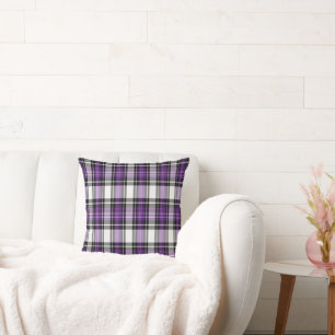 Purple And Black Plaid Cushion