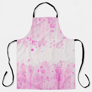 PURPLE AND BLACK POLKA DOT TEXTILE APRON