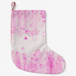 PURPLE AND BLACK POLKA DOT TEXTILE SMALL CHRISTMAS STOCKING