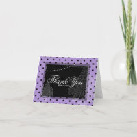 Purple and black polka dots