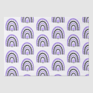 Purple and Black Rainbows Bats White Halloween Tissue Paper