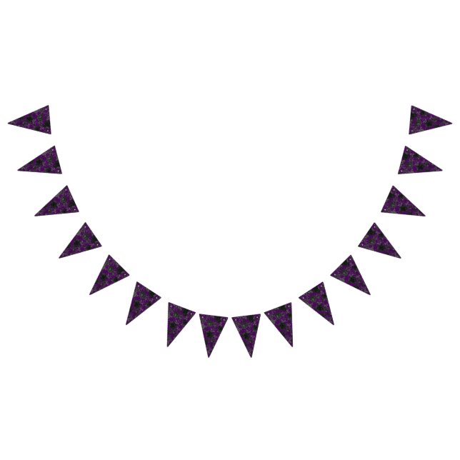 Purple  and Black Rose Gothic Wedding Bunting (All)