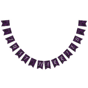 Purple  and Black Rose Gothic Wedding Bunting